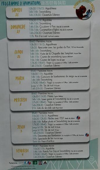 Activites semaine type station